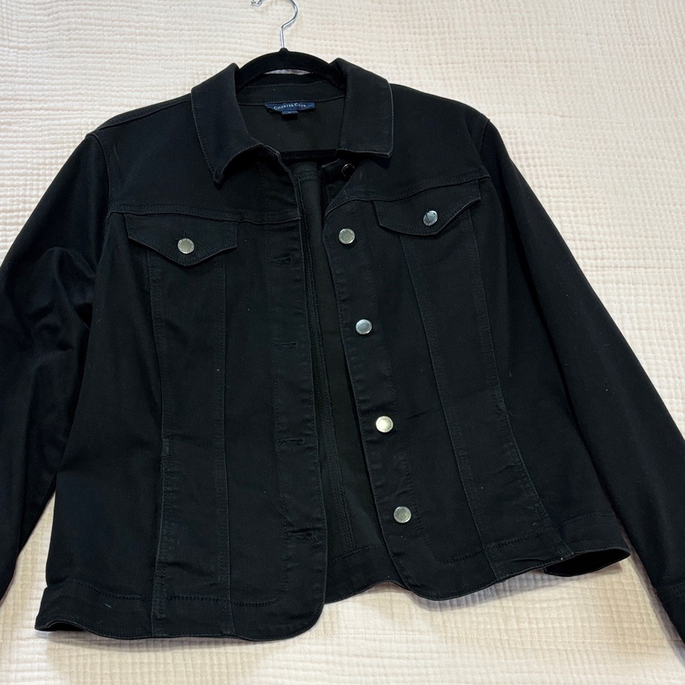 Charter Club Black Jean Jacket